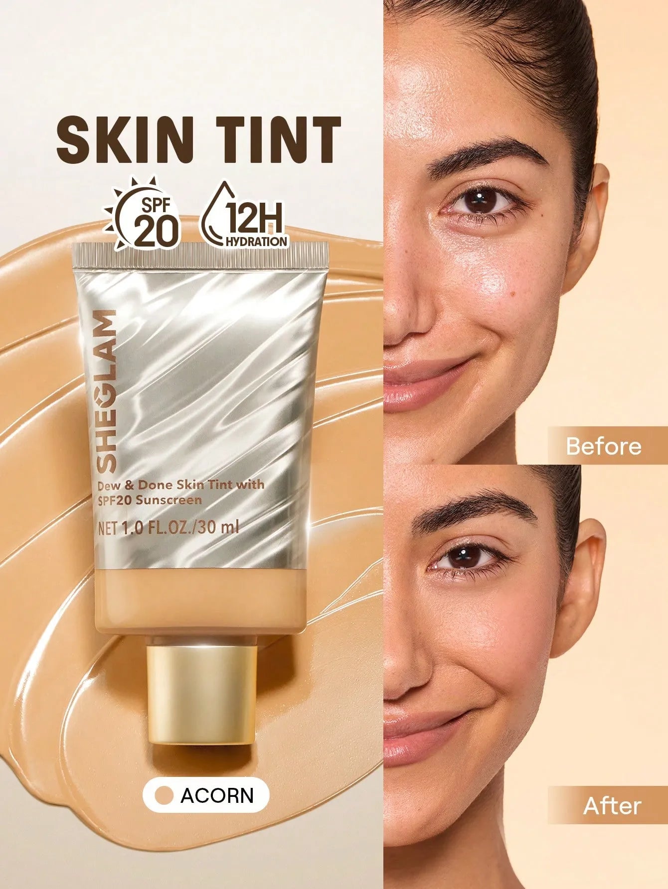 SHEGLAM - Dew & Done Skin Tint With SPF20