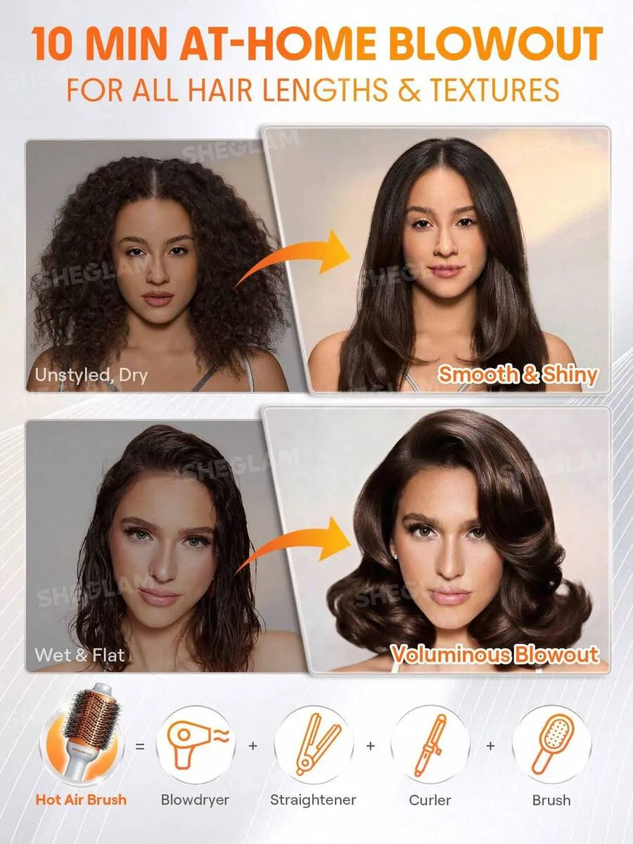 Sheglam - Hair Blowout Bliss Volumizing Hot Air Brush Uk Plug