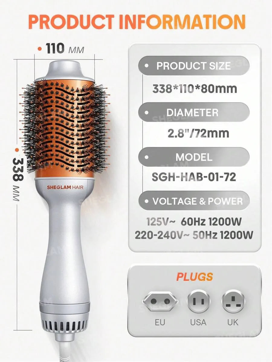 Sheglam - Hair Blowout Bliss Volumizing Hot Air Brush Uk Plug