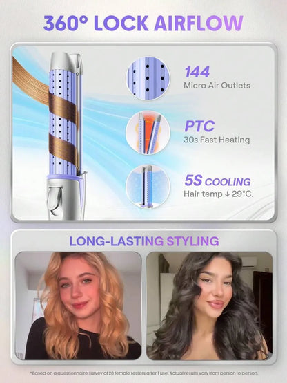 Sheglam - Hair Cool Lock Airflow Styler, 360° Airflow Styler Curling Iron