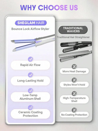Sheglam - Hair Cool Lock Airflow Styler, 360° Airflow Styler Curling Iron