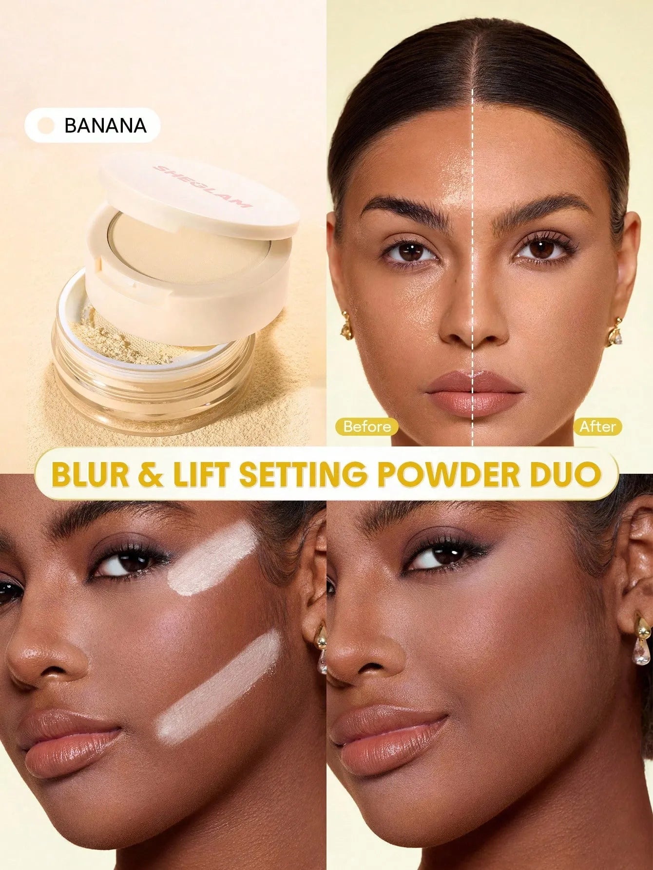 SHEGLAM - Insta-Ready Ultra-Fine Blur & Lift Setting Powder Duo
