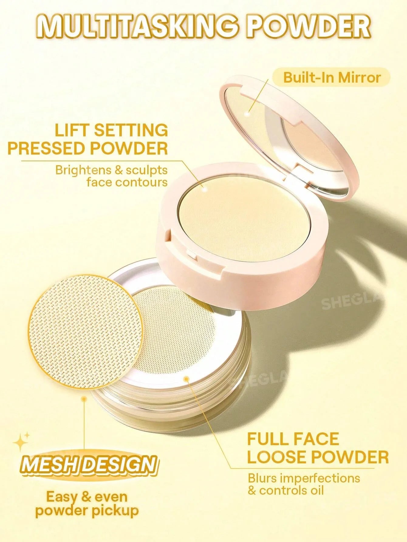 SHEGLAM - Insta-Ready Ultra-Fine Blur & Lift Setting Powder Duo