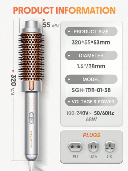 Sheglam - Hair It - Curl Thermal Blowout Brush 38Mm Uk Plug