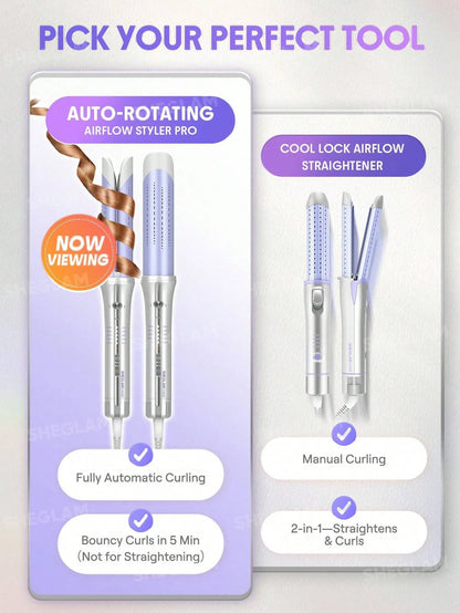 SHEGLAM - HAIR One Touch Airflow Styler Pro-32mm Silver-Purple - Long