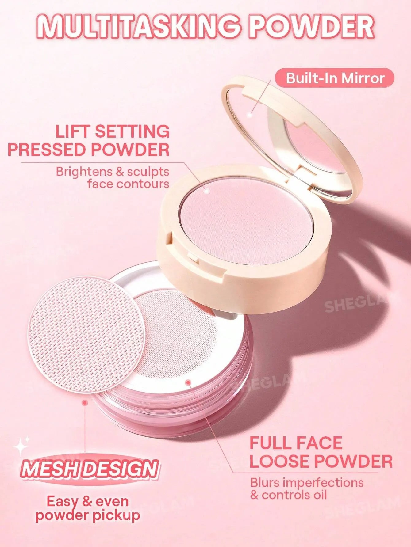 SHEGLAM - Insta-Ready Ultra-Fine Blur & Lift Setting Powder Duo