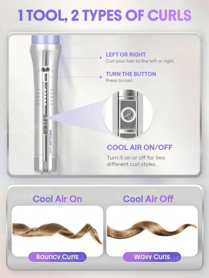 SHEGLAM - HAIR One Touch Airflow Styler Pro-32mm Silver-Purple - Long