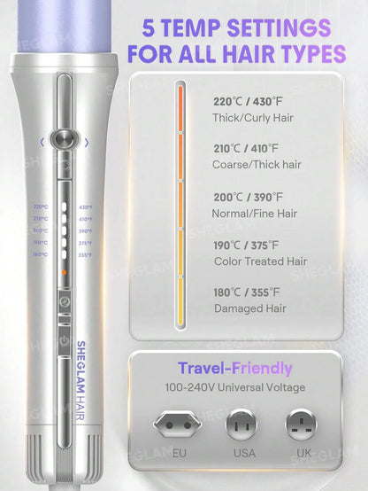 SHEGLAM - HAIR One Touch Airflow Styler Pro-32mm Silver-Purple - Long