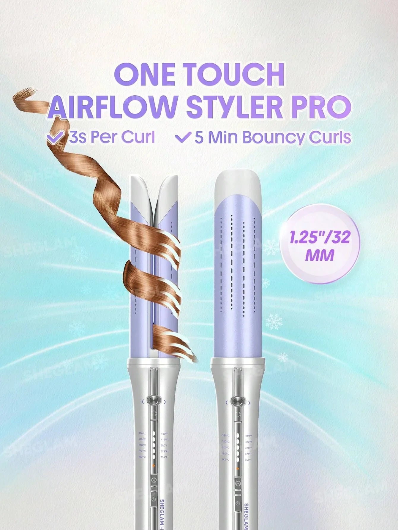 SHEGLAM - HAIR One Touch Airflow Styler Pro-32mm Silver-Purple - Long
