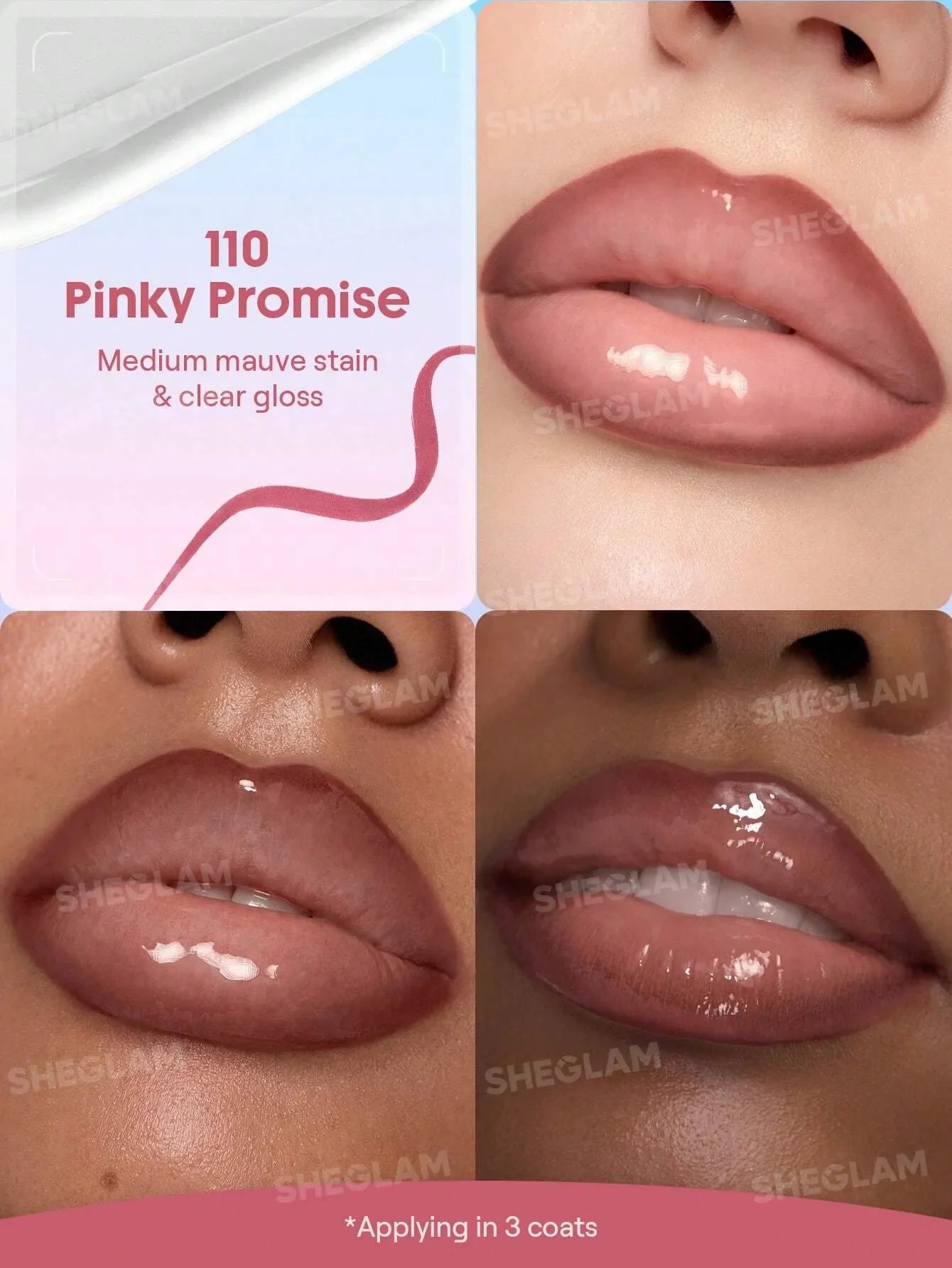 SHEGLAM - Line To Shine Peel-Off Lip Stain & Gloss Duo