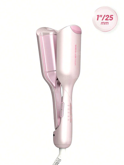 Sheglam - HAIR Cupid's Charm Beach Babe Hair Waver,Pink Ionic Hair Curler 25mm EU Plug