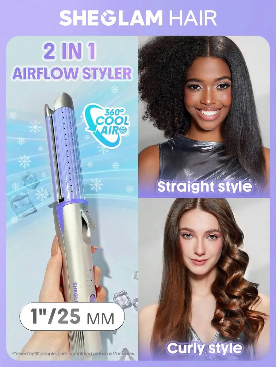 Sheglam - Hair Cool Lock Airflow Styler, 360° Airflow Styler Curling Iron
