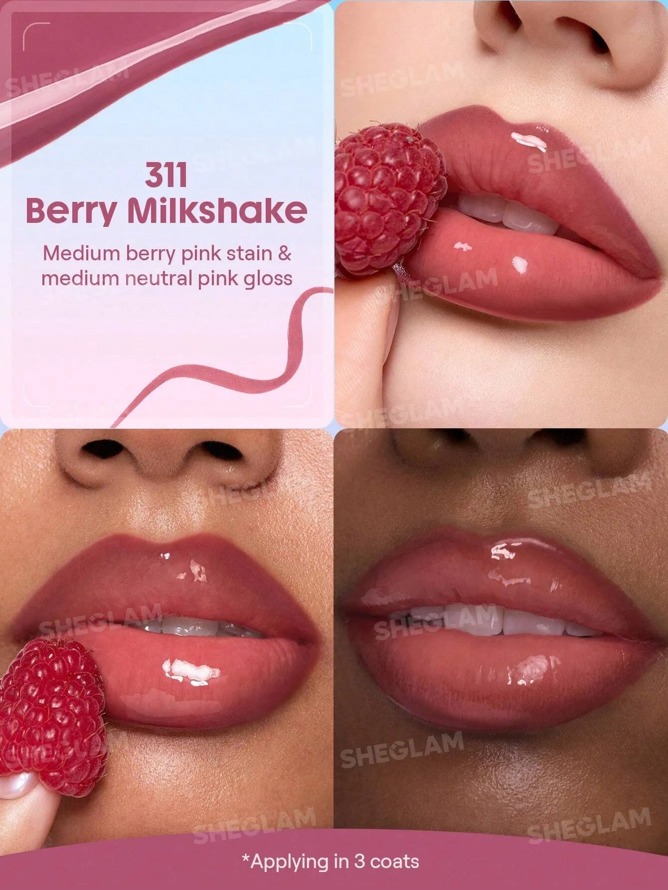 SHEGLAM - Line To Shine Peel-Off Lip Stain & Gloss Duo