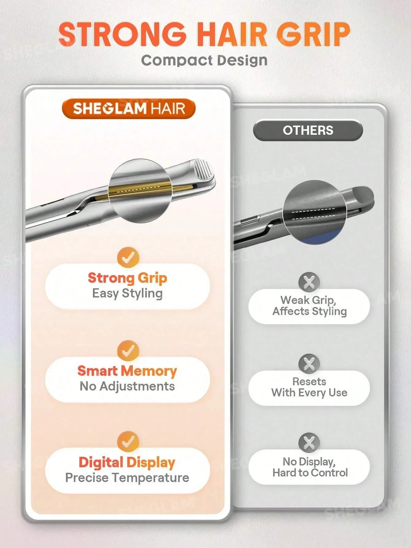 Sheglam - Hair Sleek Chic Twist Kiss Flat Iron,Negative Ion 2-In-1 Straight Hair Curler