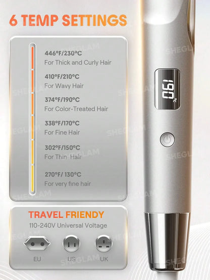 Sheglam - Hair Sleek Chic Twist Kiss Flat Iron,Negative Ion 2-In-1 Straight Hair Curler