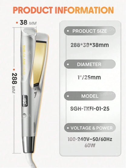 Sheglam - Hair Sleek Chic Twist Kiss Flat Iron,Negative Ion 2-In-1 Straight Hair Curler