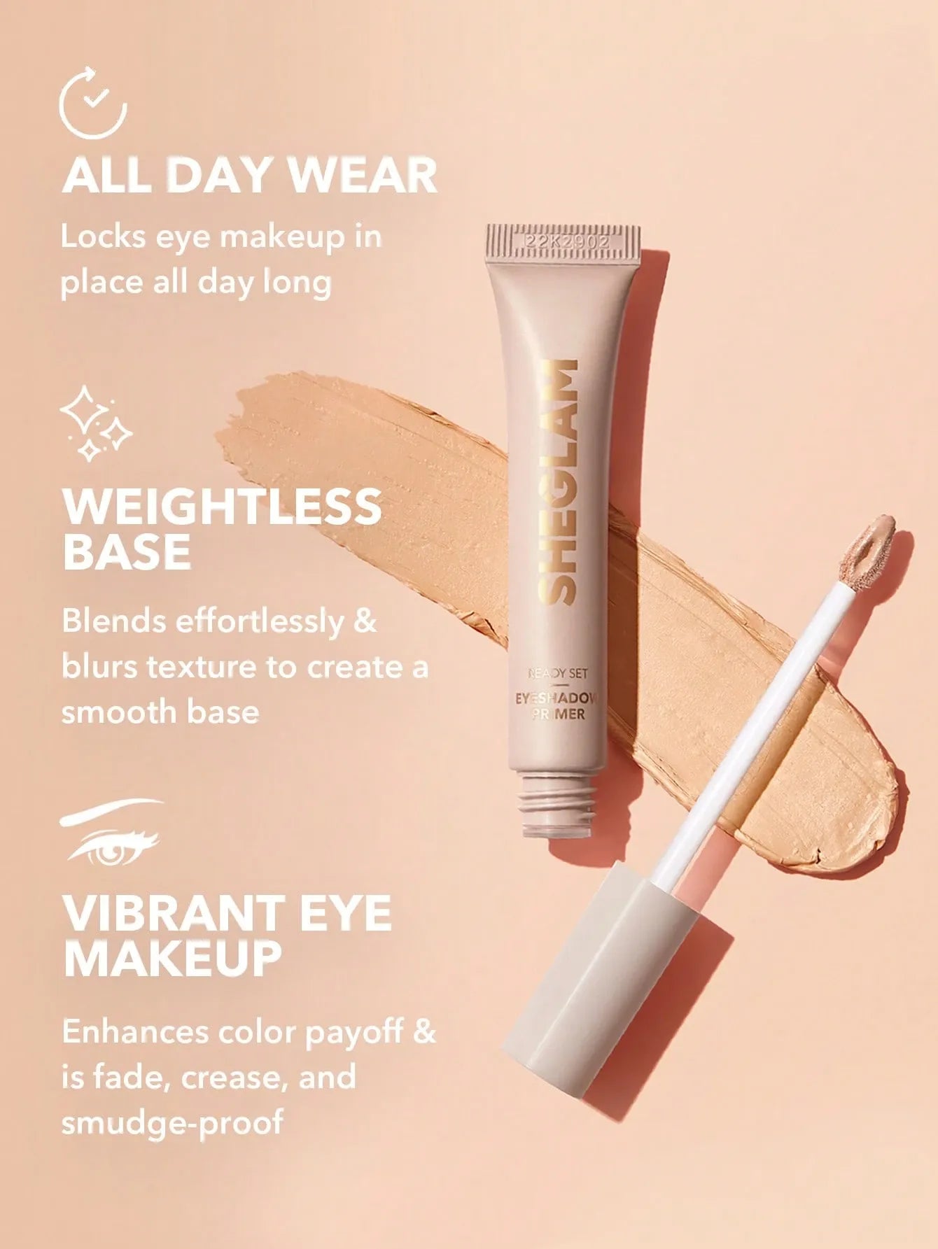 SHEGLAM - Ready Set Eyeshadow Primer Super Long-Lasting And Pigmented Eye Primer