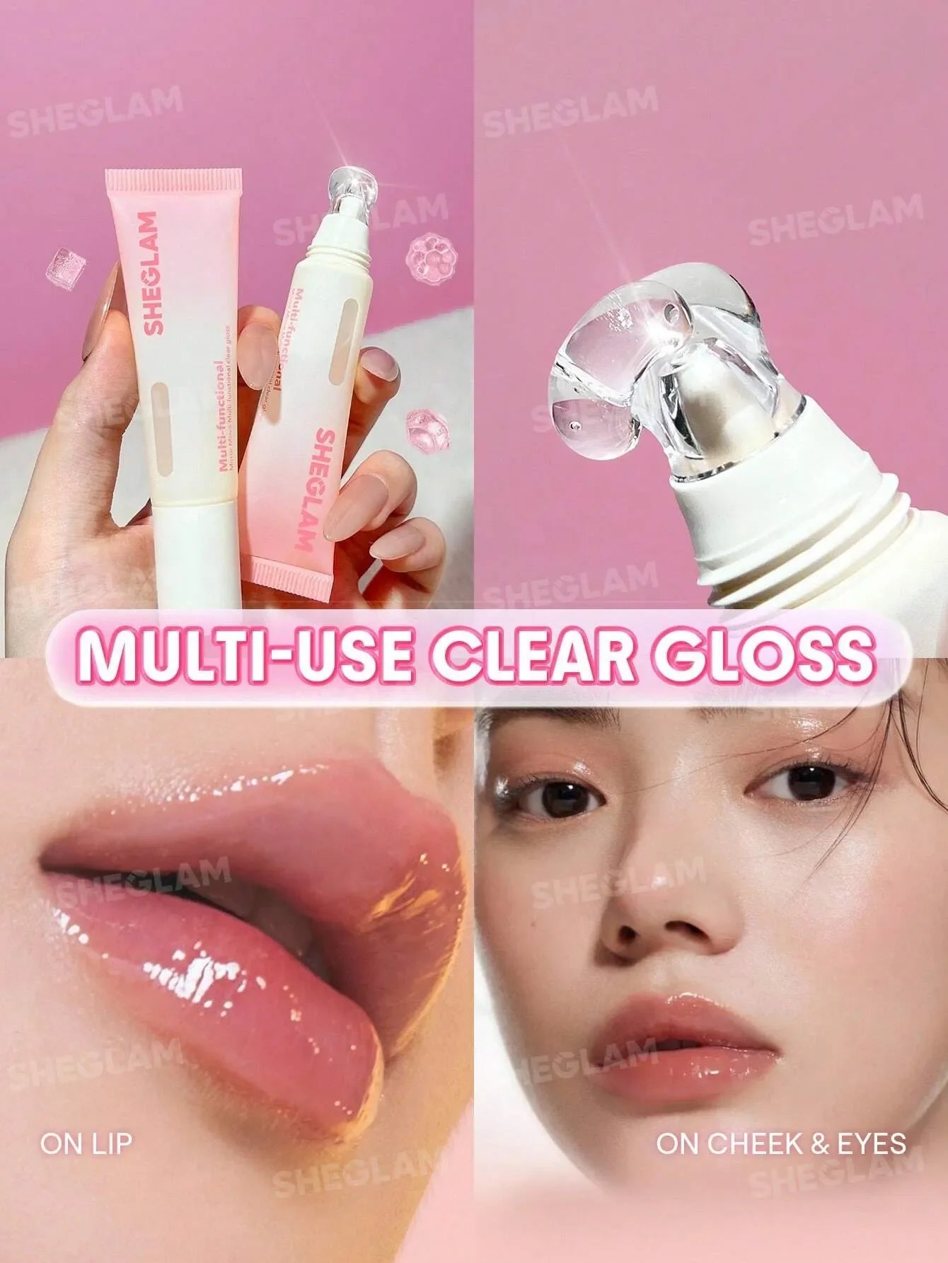 Shein - SHEGLAM Mirror Move Multi-Functional Clear Gloss