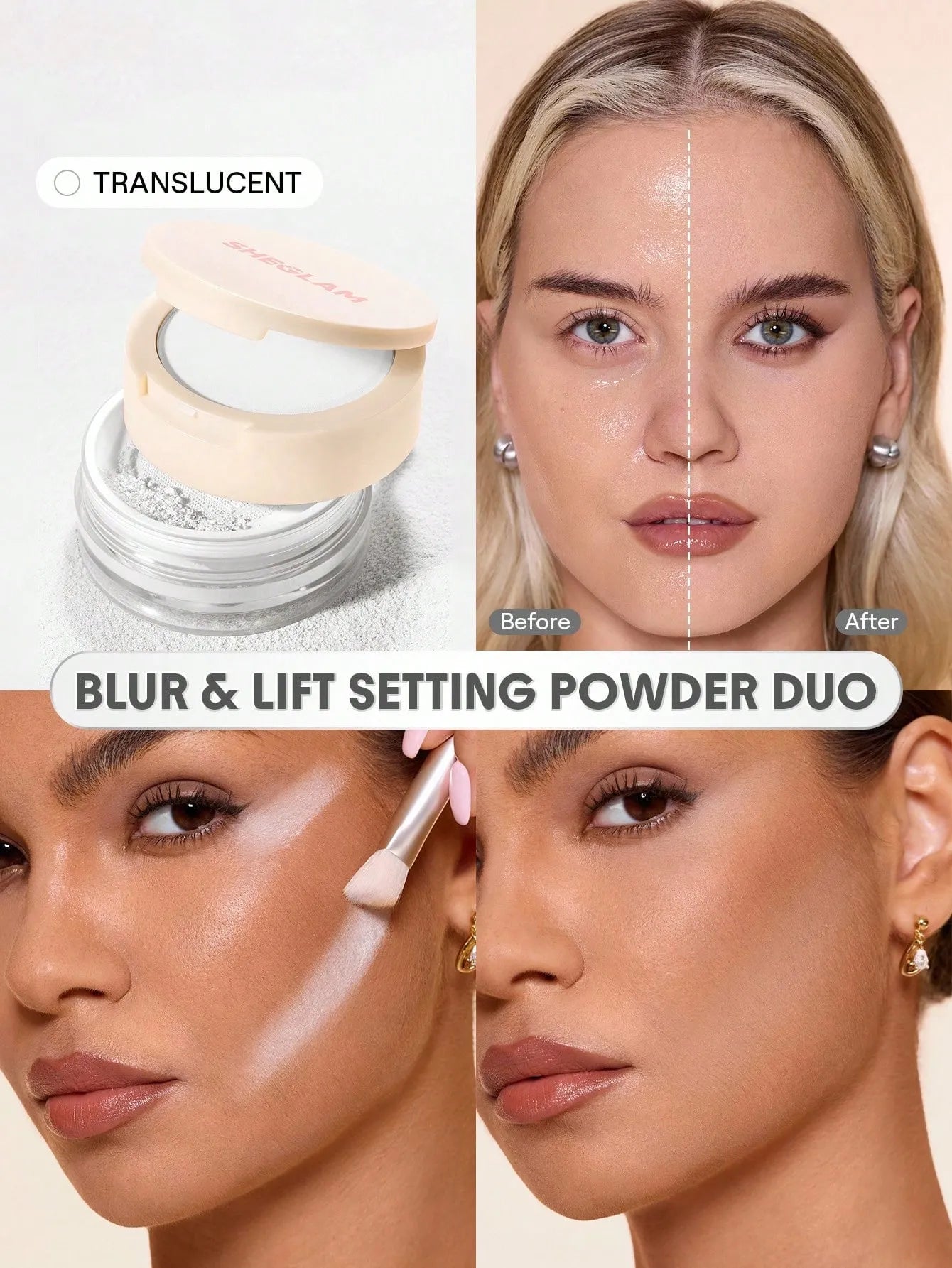 SHEGLAM - Insta-Ready Ultra-Fine Blur & Lift Setting Powder Duo