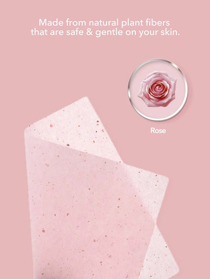 SHEGLAM - Mattifying Blot Papers With Puff And Mirror 50 Pcs-Rose Portable Oil Control Film Absorb Excess Oil Makeup Friendly