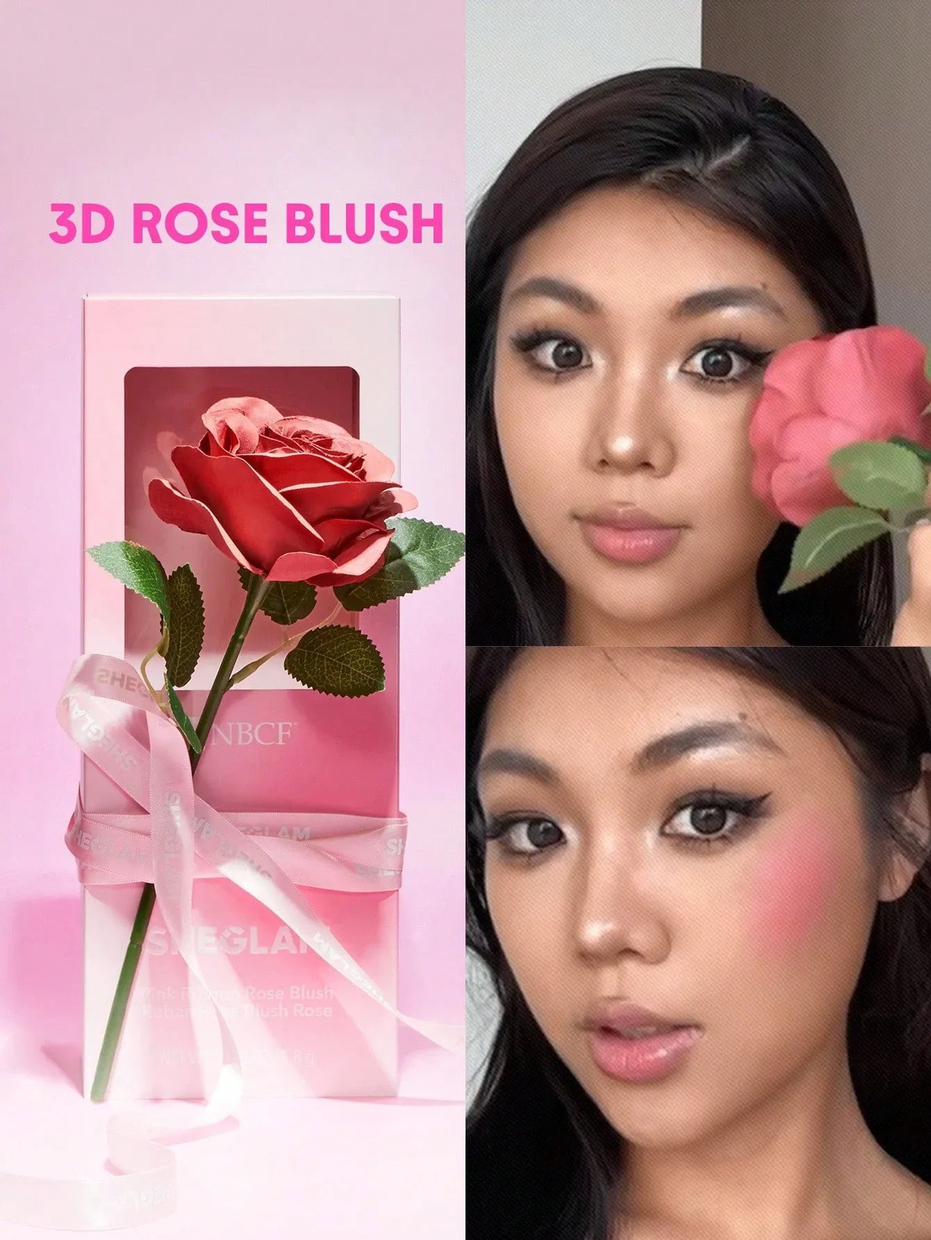 Shein - SHEGLAM Pink Ribbon Rose Blush Powder Blush