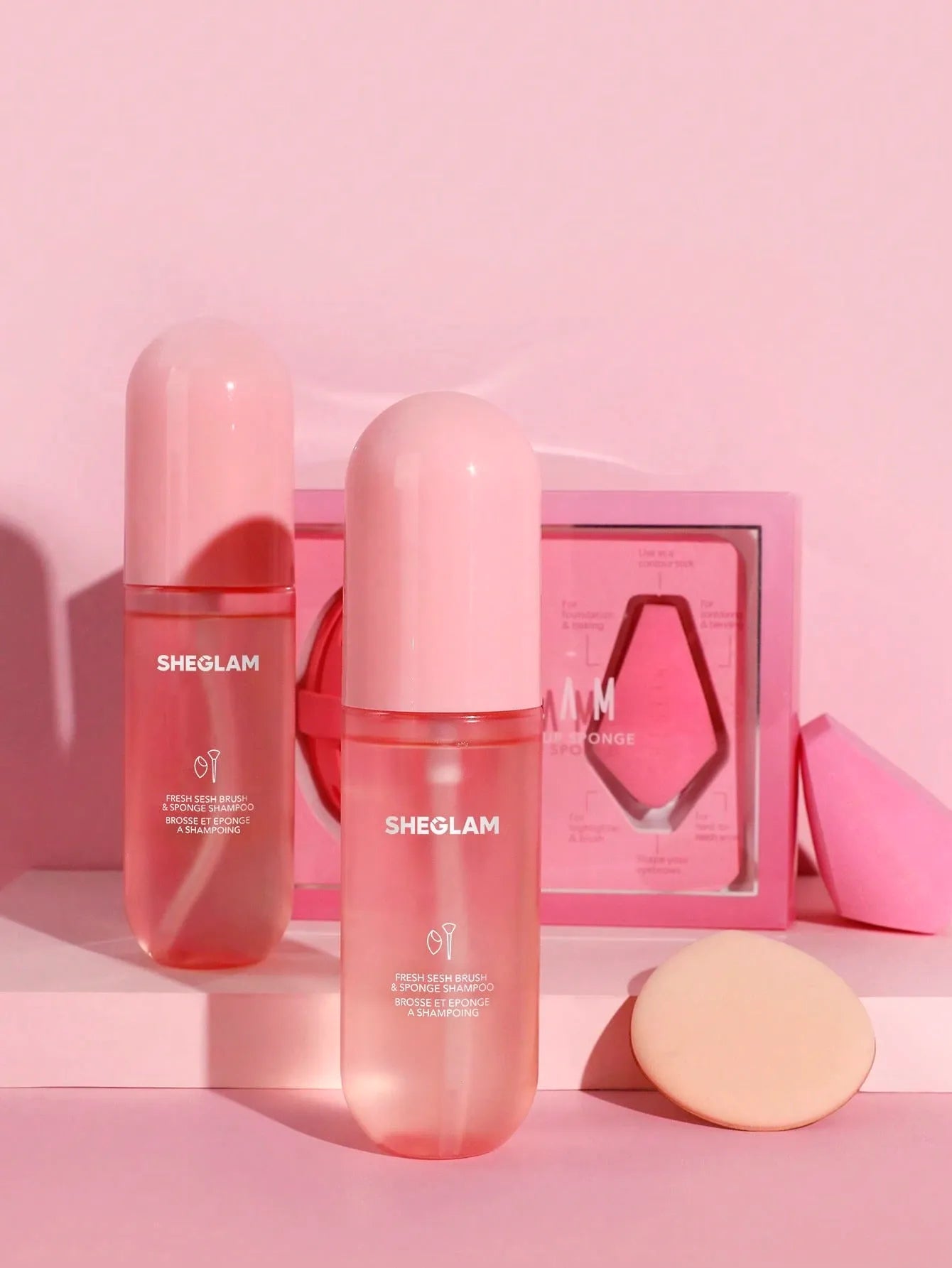 SHEGLAM - Fresh Sesh Brush & Sponge Shampoo-Pink